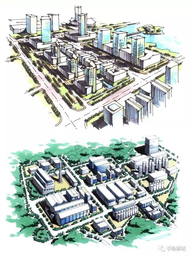 手绘鸟瞰图训练 从观察到表达的城市全景手绘指南